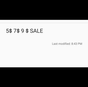 $5 $7 $9 SALE